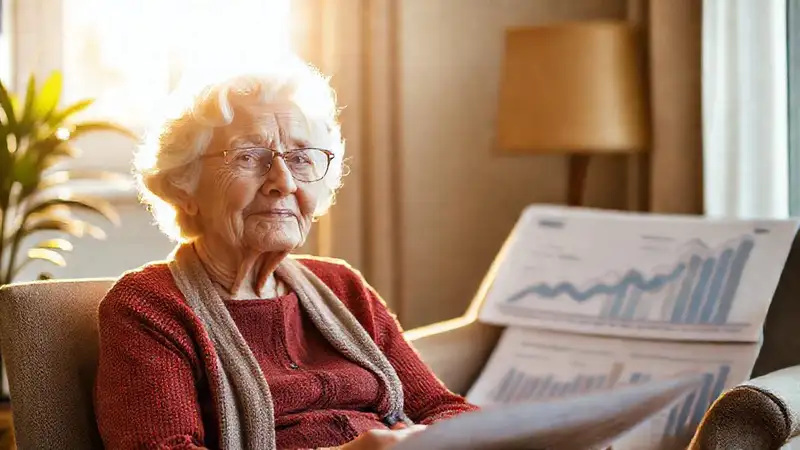 La anciana busca estabilidad financiera serena