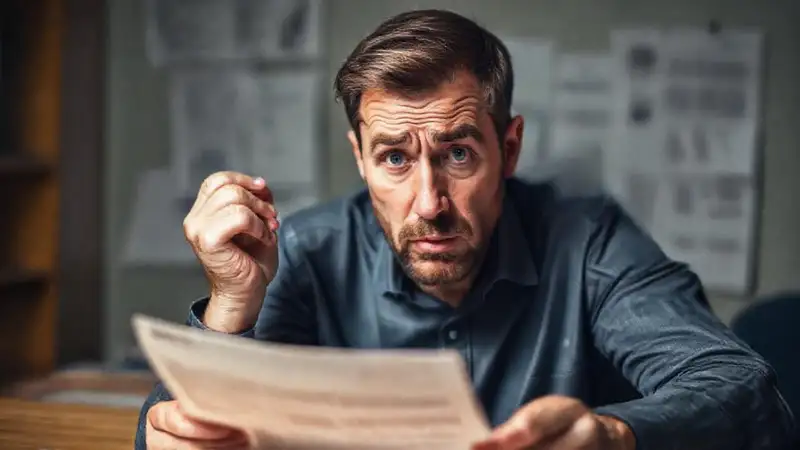 El hombre lucha contra la crisis financiera