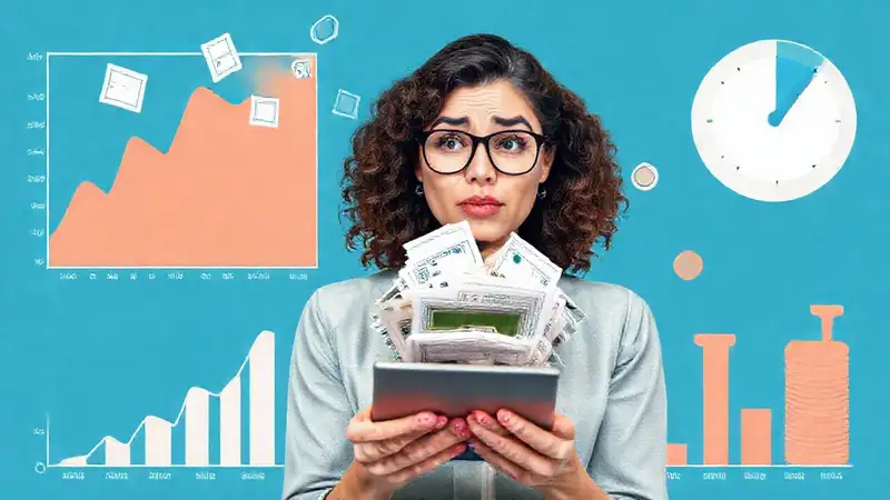 Una mujer contempla sus finanzas con esperanza