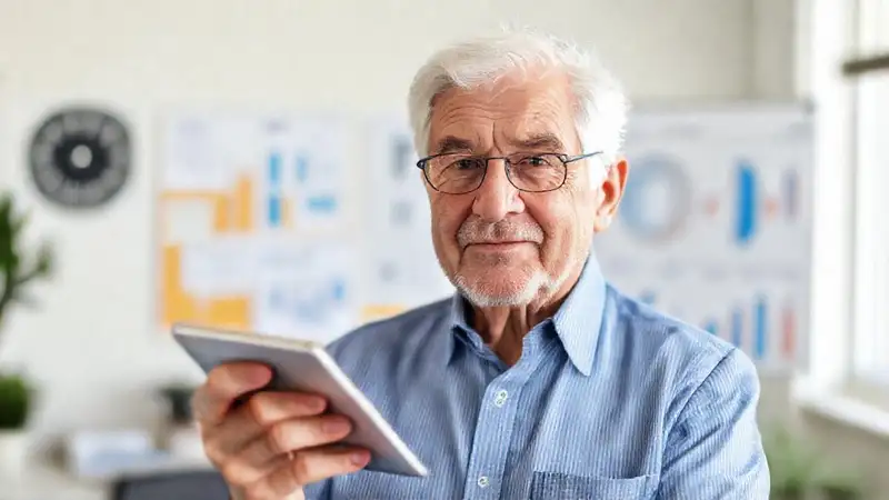 El hombre financiero ofrece asesoramiento profesional