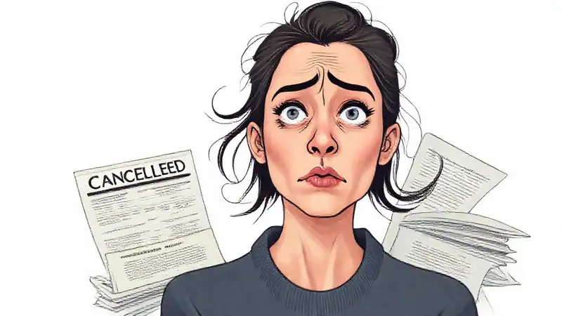 Mujer ansiosa cancela póliza