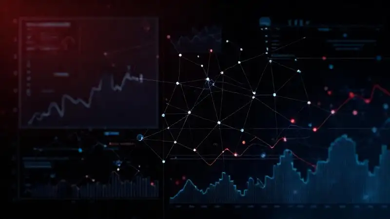 Visualización analítica futurista y minimalista