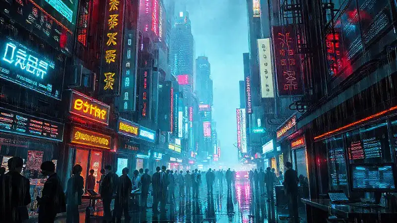 Ciudad cibernética: luces