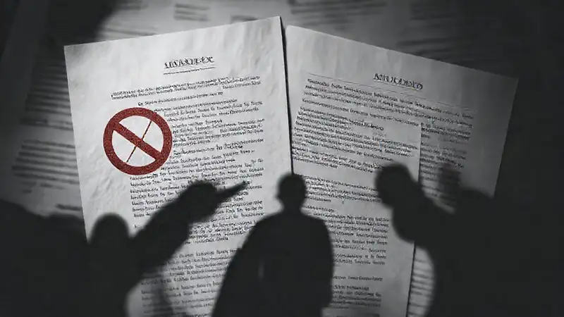 Un documento legal denso y amenazante