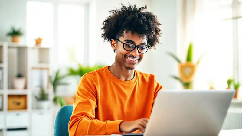 Emprendedor moderno busca bienestar profesional seguro