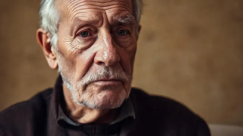 Un anciano recibe una renovación de seguro