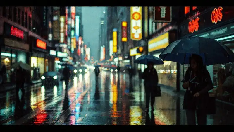 Ciudad lluviosa: melancolía visual y atmosférica