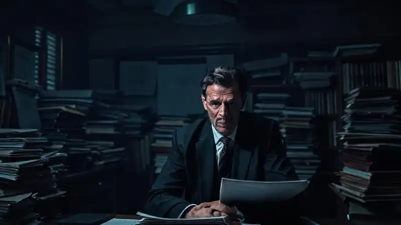Un abogado ansioso enfrenta un conflicto legal oscuro