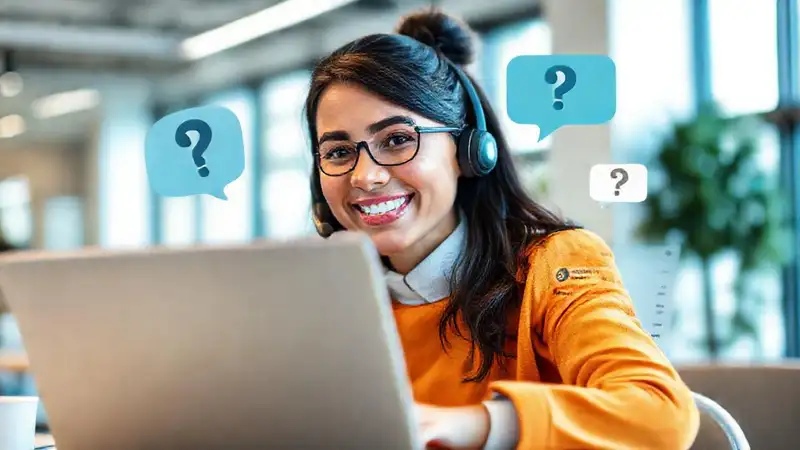 Un agente amable facilita pagos online