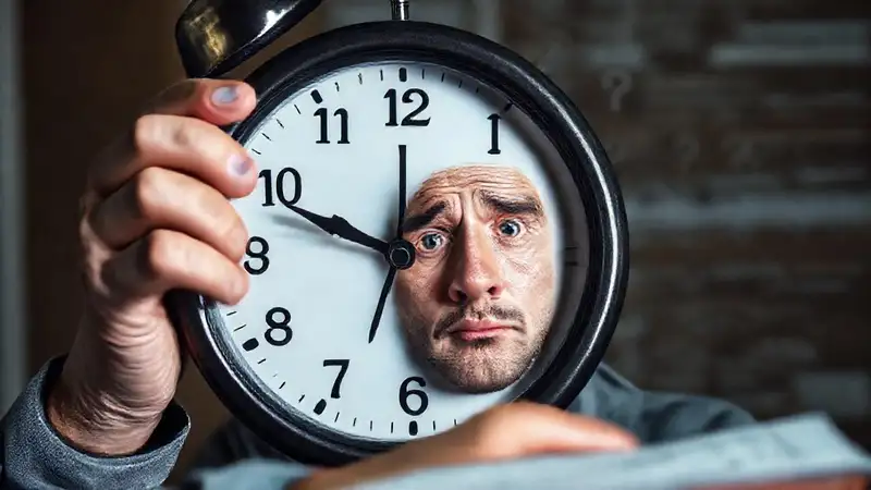 Una persona confusa enfrenta una fecha urgente