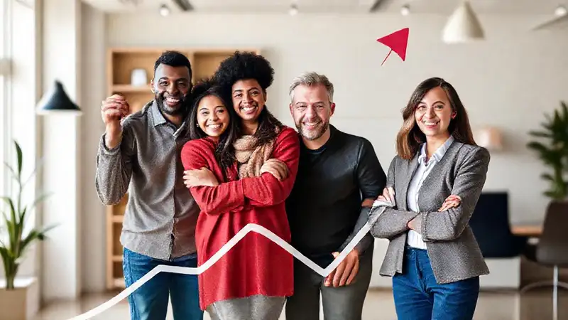 Éxito financiero y familia feliz