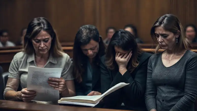 Una familia afligida enfrenta un doloroso juicio