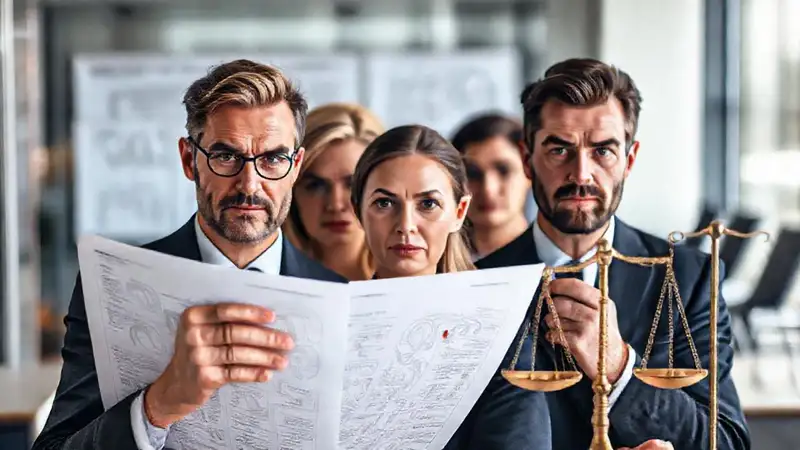Documentos legales en entorno corporativo serios