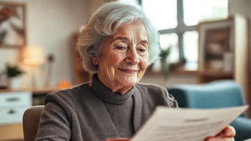 Una anciana encuentra seguridad y paz