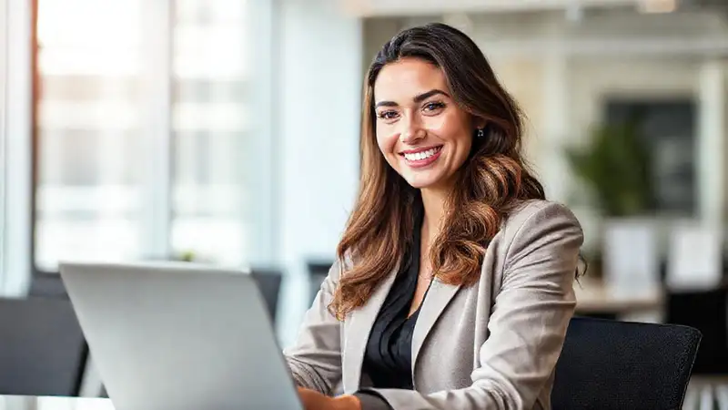 Una profesional exitosa en su trabajo