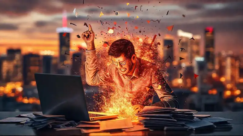 El emprendedor lucha entre el éxito y el caos