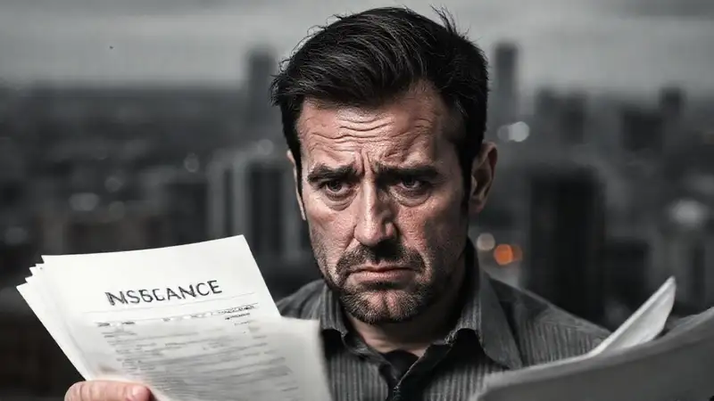 Preocupado, el hombre enfrenta problemas financieros