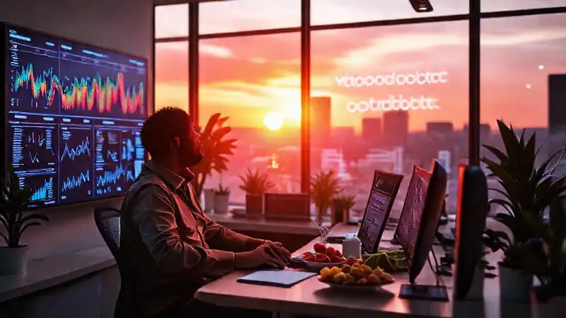 Un emprendedor digital trabaja en un espacio creativo