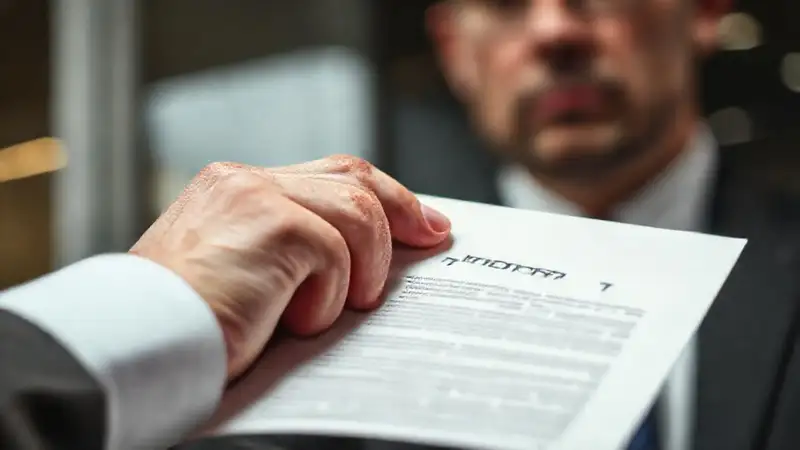 Una mano duda ante un contrato