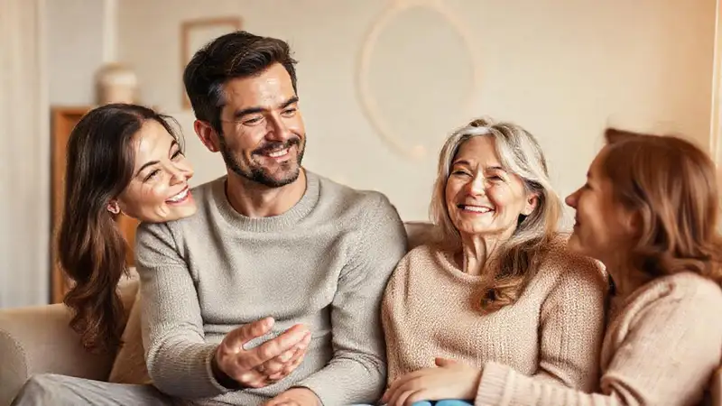Familia segura y serena en paz