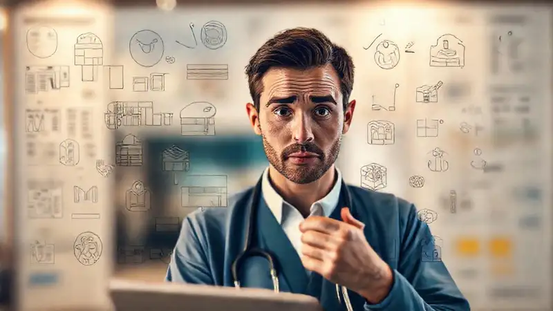 Médico evalúa registro médico con esperanza