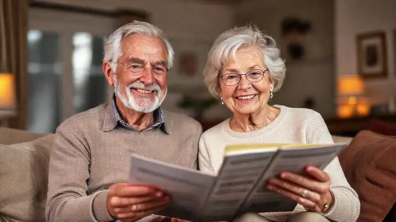 Un anciano sonriente busca esperanza en casa
