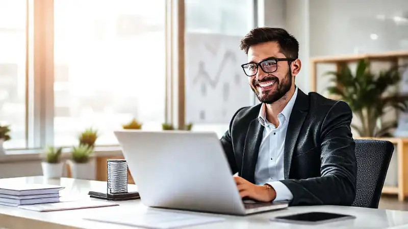 El emprendedor vislumbra un futuro exitoso
