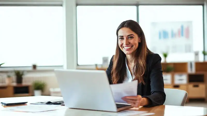 Mujer resuelve finanzas con claridad