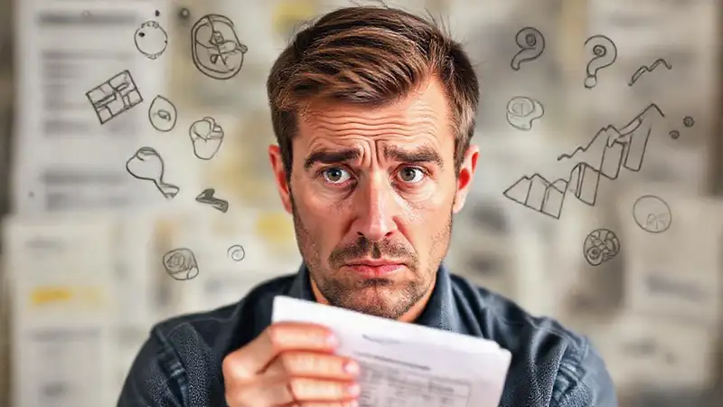 El hombre se siente ansioso por los seguros
