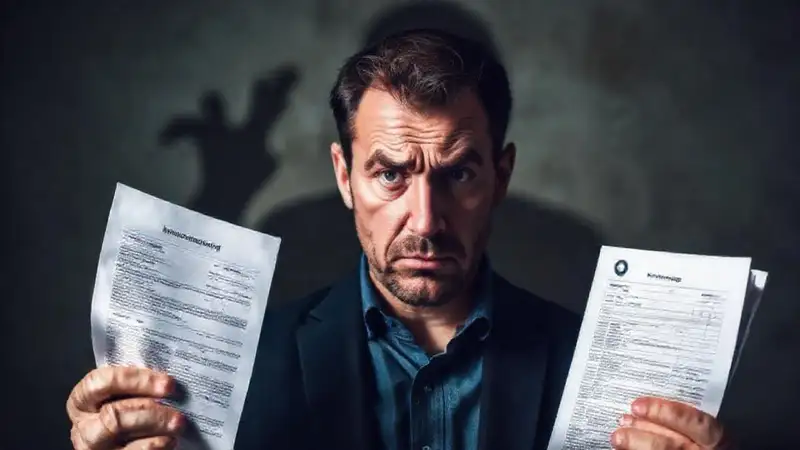Un hombre angustiado enfrenta incertidumbre financiera