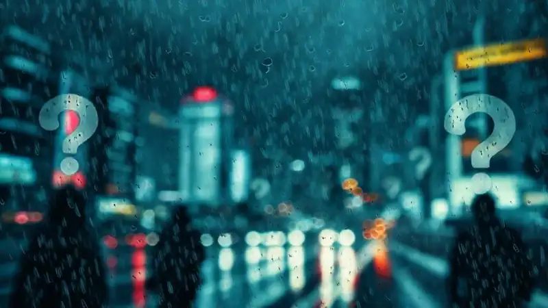 Ciudad lluviosa, melancolía y dudas visuales