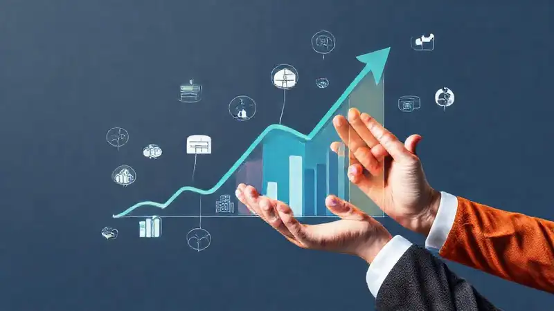 Diseño gráfico profesional de crecimiento financiero