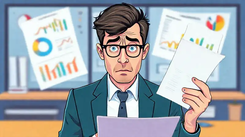 Un hombre confundido analiza documentos de seguro