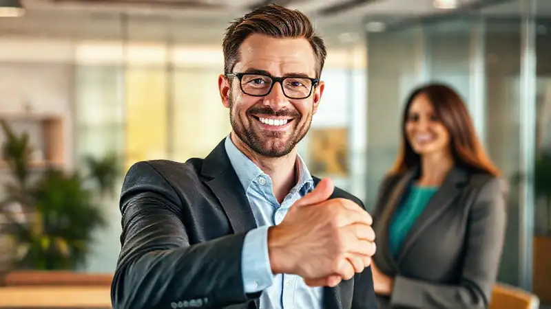 Un ejecutivo confiado inspira confianza y éxito