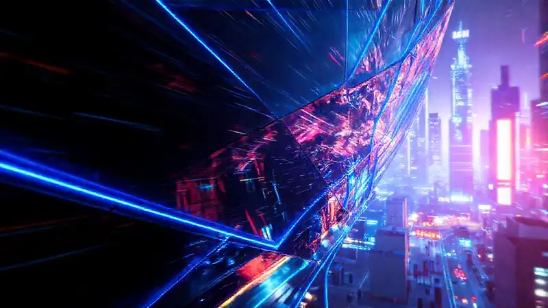 Ciudad futurista: azul
