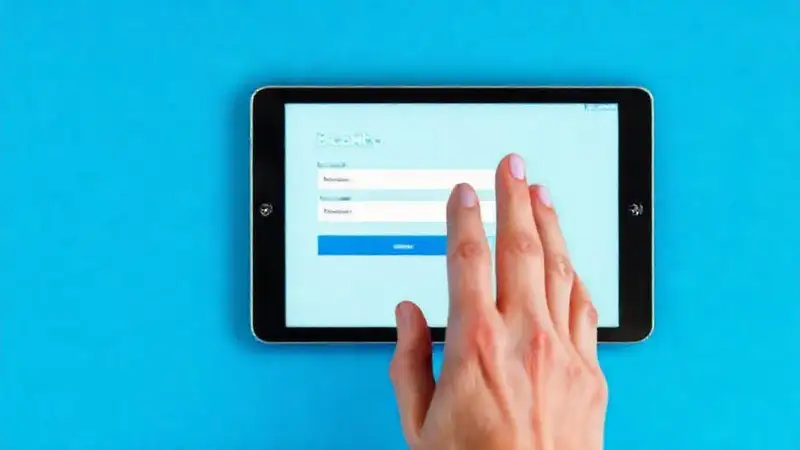 Una mano actualiza un formulario digital