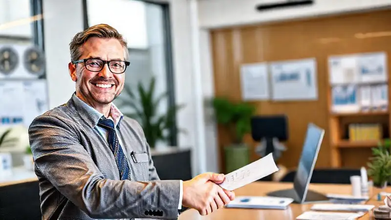 El agente de seguros inspira confianza y seguridad