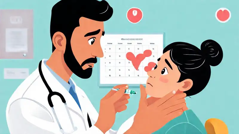 El médico vacuna con atención