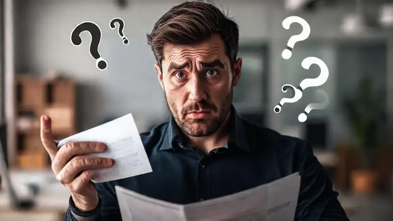 Hombre angustiado enfrenta incertidumbre financiera