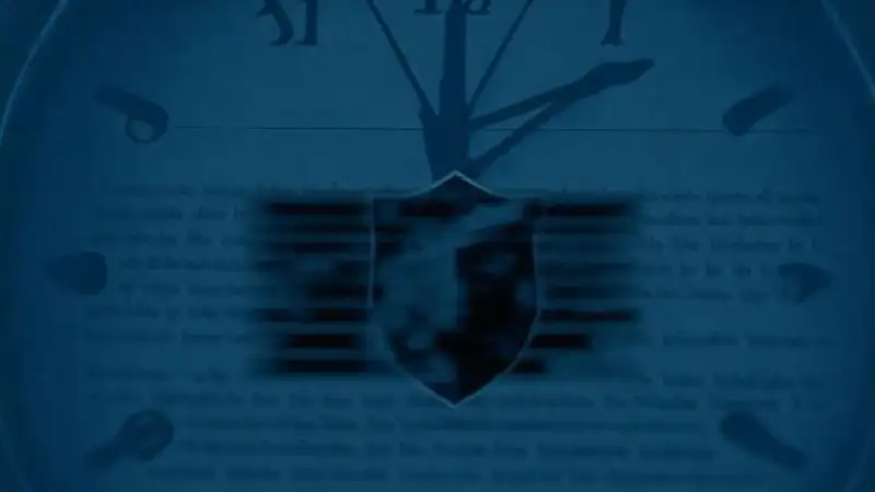 Documento serio con elementos abstractos