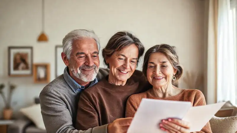Pareja madura, hogar seguro y esperanzador